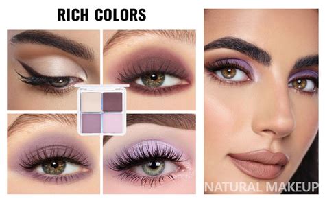 Amazon Evpct Eye Shadow Quad Palette Makeup Nude Pink Dark Mauve Plum Voilet Lavender