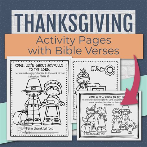 Thanksgiving Activity Pages with Thanksgiving Bible Verses for Kids ...