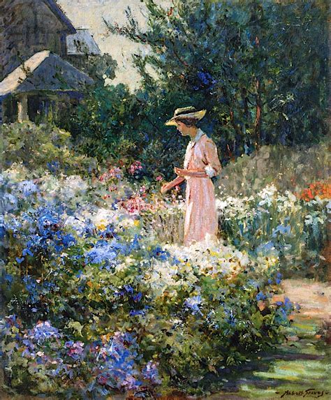 Lady In The Garden Painting Abbott Fuller Graves Oil Paintings