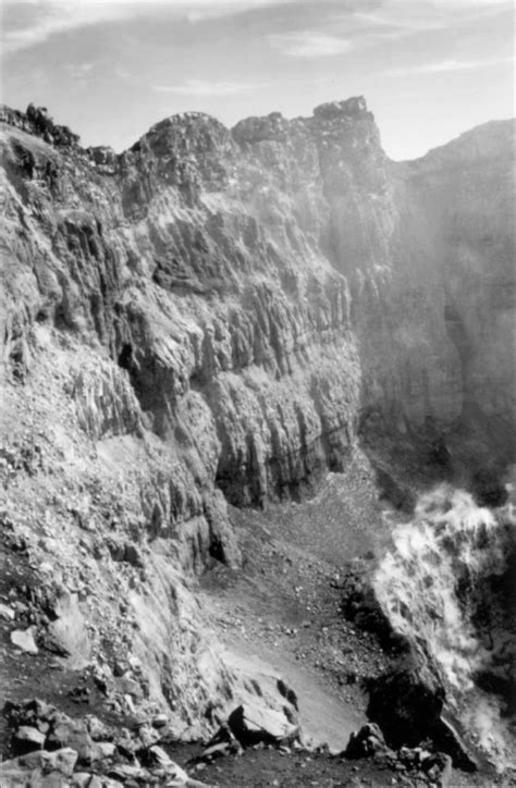 Photograph Of Popocatépetl Crater Before 1993 Vertical Walls Are