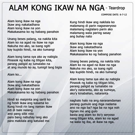 The TeardropTC Show: Alam kong ikaw na nga