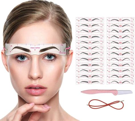 ANDERK Eyebrow Stencil 24 Styles Reusable Eyebrow Shapers Template