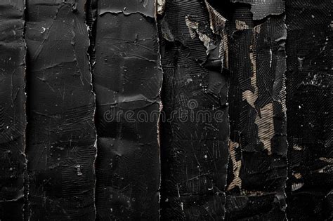 Abstract Black Paper Background Torn Ripped Cardboard Stripes Stock