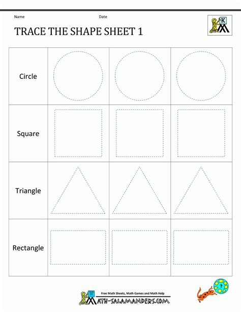 Shape Tracing Worksheets To Download Shape Tracing 539