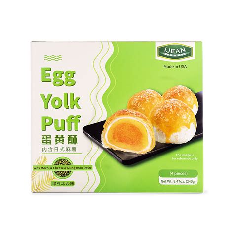 Get IJEAN Egg Yolk Puff With Mochi Cheese And Mung Bean Paste