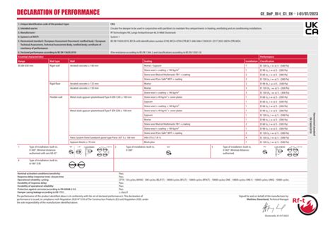 Cr Declaration Of Performance Dop Rf Technologies Nbs Source