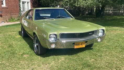 1968 Amc Amx Coupe Green Rwd Automatic Base Classic Amc Amx 1968 For Sale