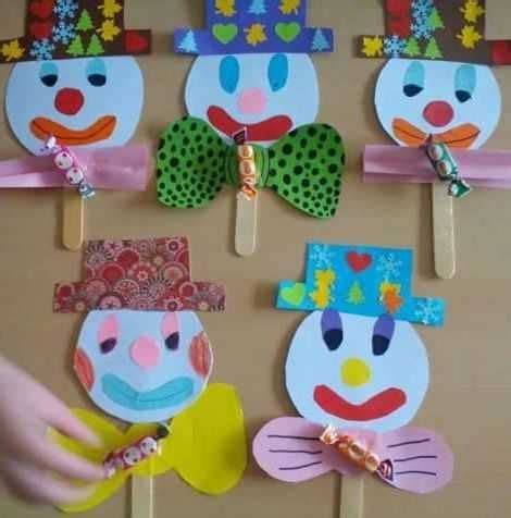 Okul Öncesi Palyaço Kuklaları Animal crafts for kids Clown crafts