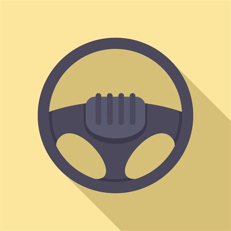 Icono de detalle del volante ilustración plana del icono de vector de