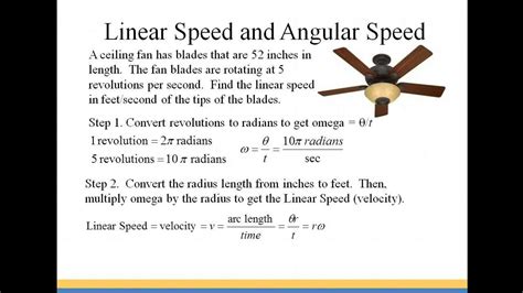 Linear And Angular Speed Youtube