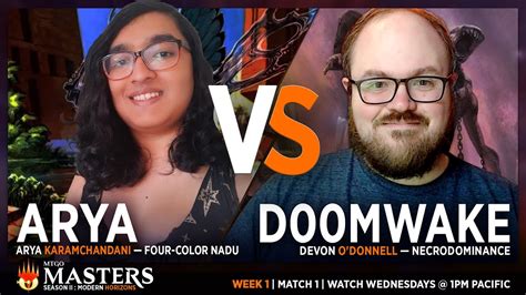 Arya 4 Color Nadu Vs D00mwake Necrodominance MTGO Masters Modern