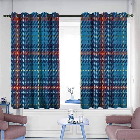 Homedd Home Curtainscheckered Cultural Pattern With Thin Lines Irish