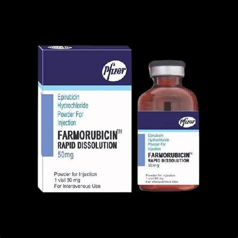 Epirubicin Hydrochloride Injection Farmorubicin 50mg PFIZER LTD At