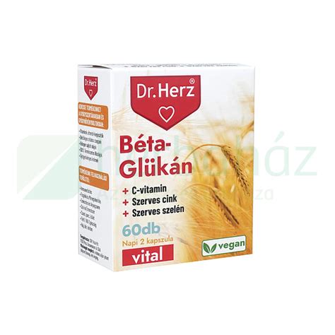 Dr Herz B Ta Gl K N Szerves Cink Szel N C Vitamin Vegan Kapszula Db