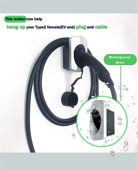 Iec 62196 Type 2 Ev Plug Holder For Electric Vehicle Type 2 Ev Charging