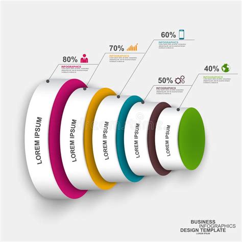 Abstrakcjonistyczny 3D Kroka Biznesowy Schodowy Sukces Infographic