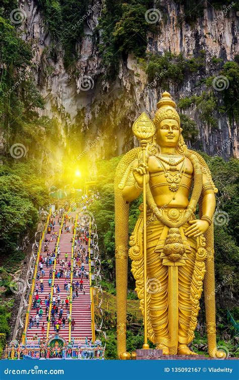 Sun Batu Caves Lord Murugan In Kuala Lumpur Malaysia Stock Image