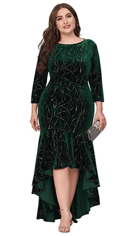 Emerald Green Velvet Dress Plus Size Dresses Images