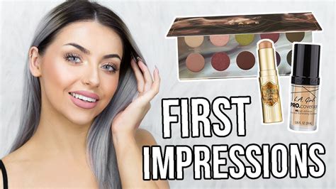 Full Face Of First Impressions Testing New Makeup Youtube