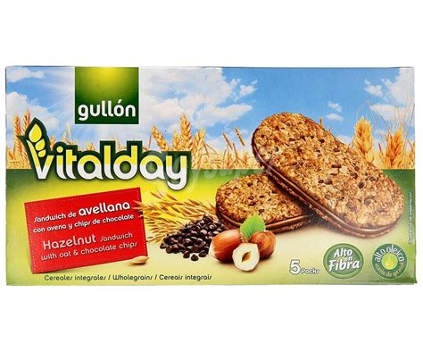 Gullón Galletas de avena y avellanas rellenas de chocolate Vitalday