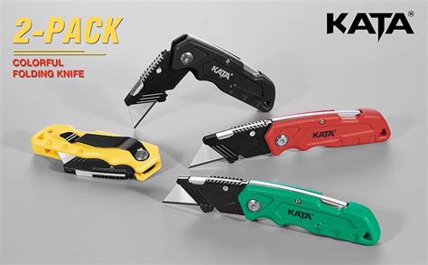 Kata Pack Folding Utility Knife Heavy Duty Box Cutter With Pcs Sk