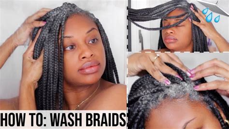 HOW TO WASH BOX BRAIDS AND TWISTS NO FRIZZ YouTube