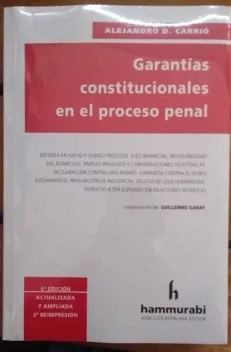 Garantías Constitucionales En El Proceso Penal Carrió En Venta En