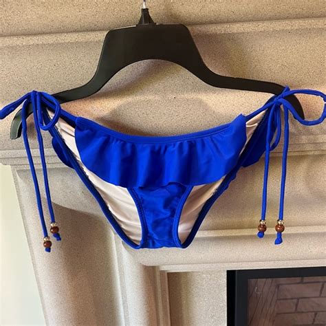 Shoshanna Swim Shoshanna Ruffle String Bikini Bottom Small Poshmark