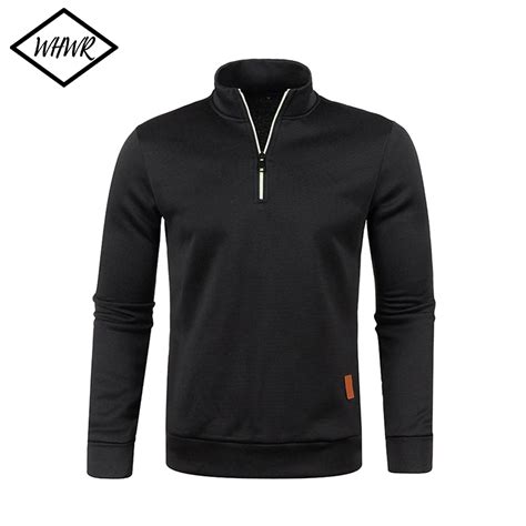 Heren Sweatshirts Lente Dikkere Pulloverhalf Rits Pullover Voor