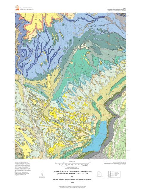 Pdf Geologic Map Of The Steinaker Reservoir Quadrangle Uintah County