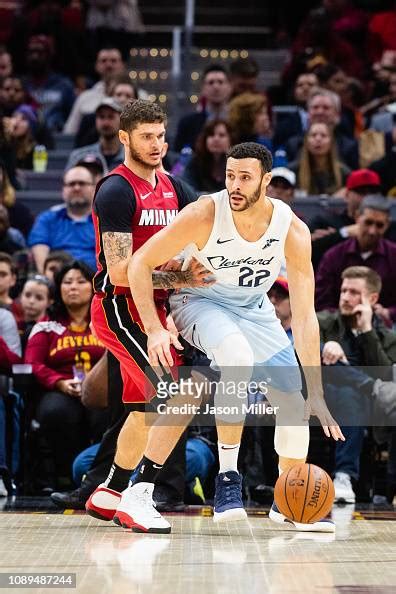 Tyler Johnson Of The Miami Heat Guards Larry Nance Jr 22 Of The