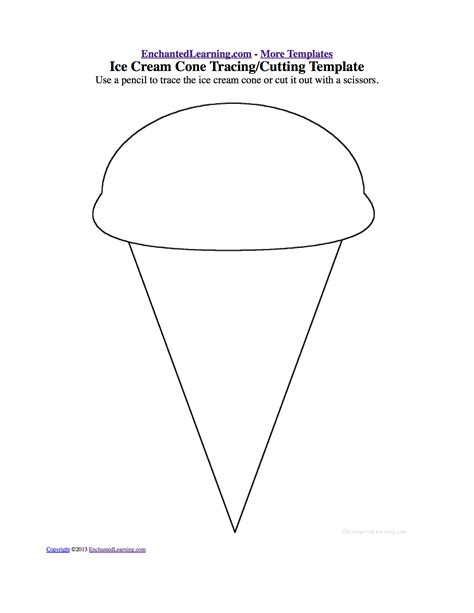 Ice Cream Cone Template Free Printable Free Printable Printable Ice