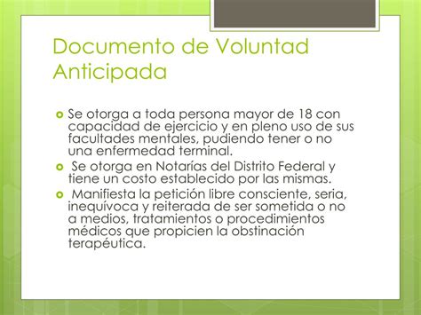 Ppt Voluntad Anticipada Y Ley De Voluntad Anticipada Powerpoint