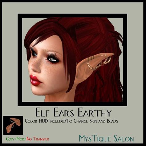 Second Life Marketplace Elf Ears Earthy W Color Hud