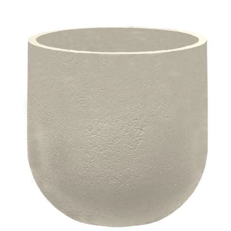 Vaso Polietileno Japi Cilíndrico Rústico 44cm Cor Cimento Jvrhc44