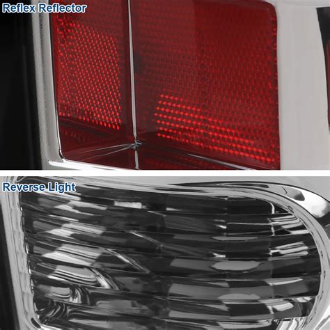 Spec D 2009 2018 Dodge RAM LED Tail Lights Chrome Housing Clear Lens