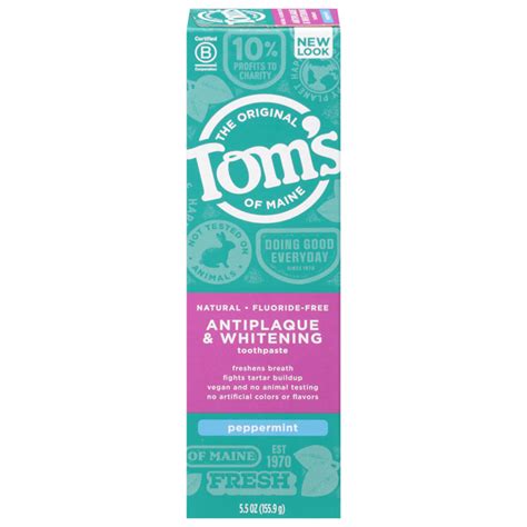 Save on Tom's of Maine Antiplaque & Whitening Toothpaste Peppermint ...