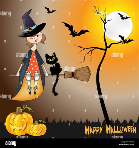 Halloween witch background Stock Photo - Alamy