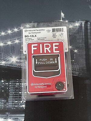 Fire Lite Bg Lx Pull Station Dual Action Addressable Sealed With Key