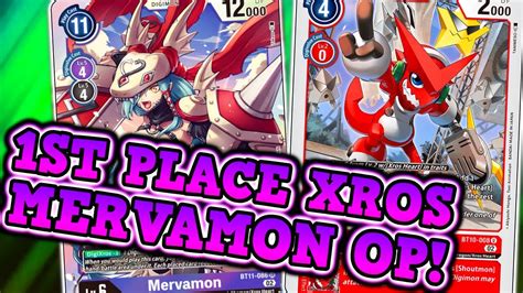 1st Place XROS HEART MERVAMON Deck Profile Digimon TCG BT11 Format