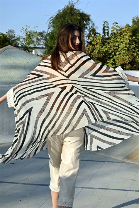 Stripe And Kilim Front Open Tunic And Trousers Varun Bahl In