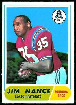 1968 Topps Football Card 72 Jim Nance Rookie Card