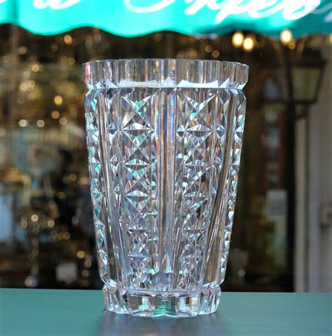 Vase Cristal Val Saint Lambert 1950 VSL Galerie Maxime Marché