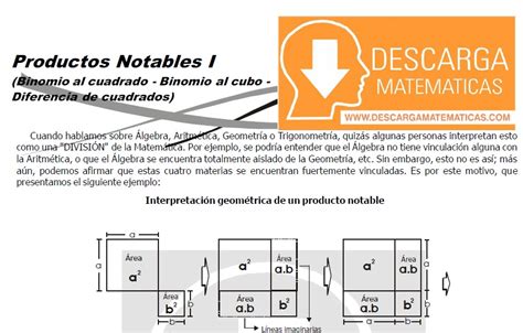 Descargar Productos Notables Lgebra Segundo De Secundaria Descarga