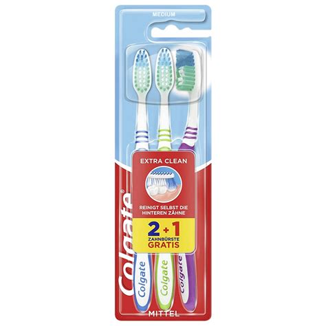 Colgate Extra Clean Medium Toothbrush 3 Pack Branded Household The