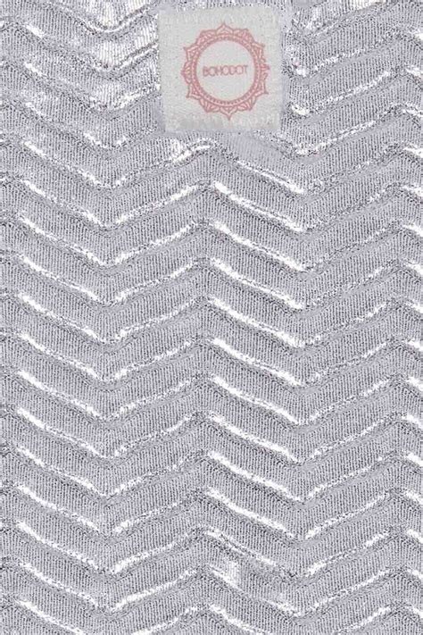 Top Bikini Triángulo Plateado con estructura de ZIG ZAG