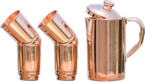 Amazon Healthgoodsin Pure Copper Pitcher With Copper Tumblers