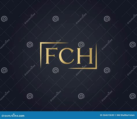 F C H Text Typography Logo Design Vector Templates Stock Illustration ...