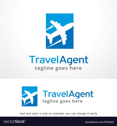 Travel agent logo template design Royalty Free Vector Image