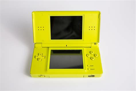 London England Lime Green Nintendo Ds Lite Isolated On